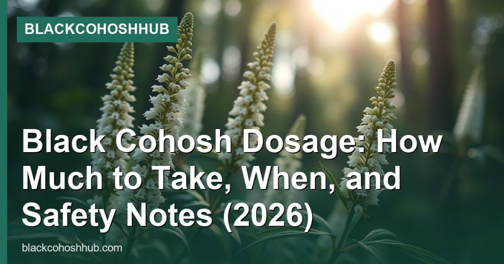 Black Cohosh Dosage: How Much to Take, When, and Safety Notes (2026) - BlackCohoshHub